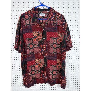 Jack & Jones patchwork paisley print button down shirt size XXL